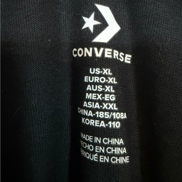 Converse Black Long Sleeve T-Shirt - Mountain Logo - Size XL - Picture 5 of 8